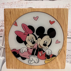 Mickey and Minnie Inspired Wood Night Light