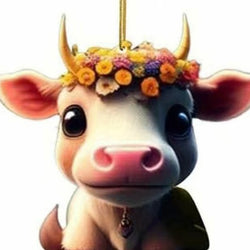 Flower cow Ornament