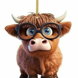 Brown cow Ornament