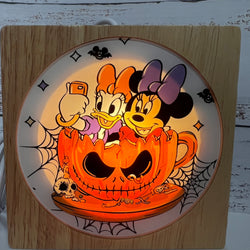 Daisy and Minnie Inspired Wood Night Light