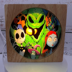 Nightmare before Christmas Inspired Wood Night Light