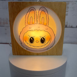 Labubu Inspired Wood Night Light