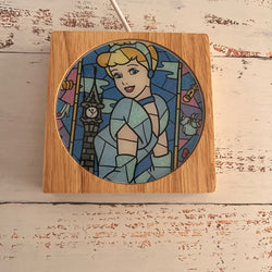 Cinderella Inspired Stained Glass look Wood Night Light