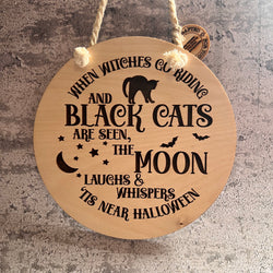 Wood Sign - Black Cats