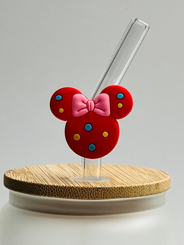 Straw Charm - Polka Dot MM ears - Poured Not Stirred