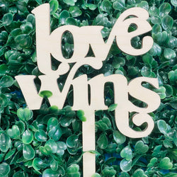 LOVE WINS - Plant Stake